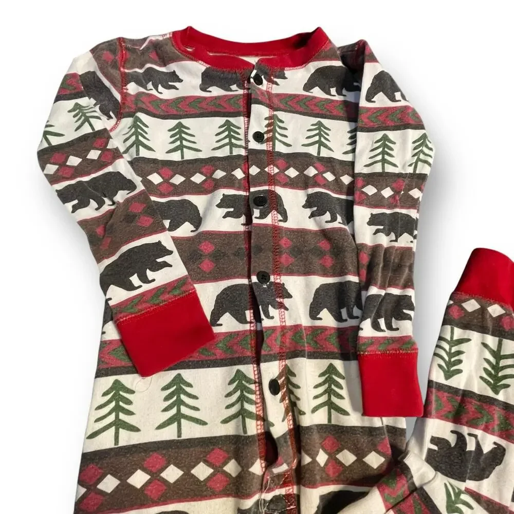 Lazy One Kids 6 Flapjack 1 Pc Pajama Pyjama Long Johns Bear Essentials Sleepwear - Picture 4 of 12